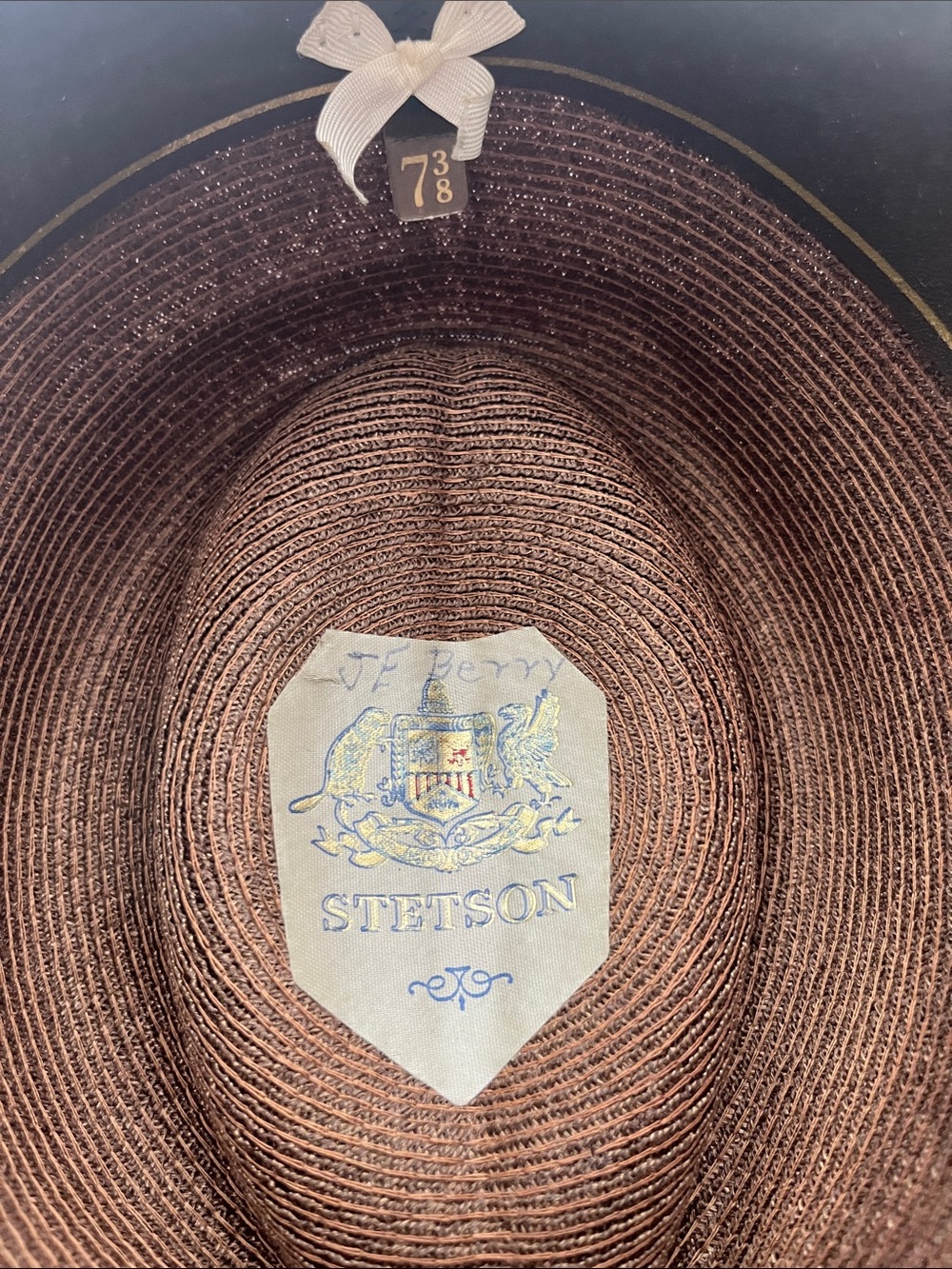 Vintage Stetson straw fedora - Picture 5 of 7